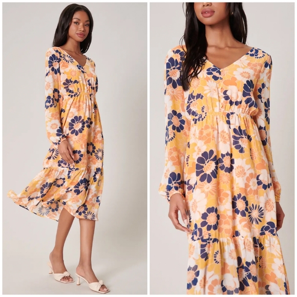 FEW LEFT❗️SUGAR + LIPS Zippy Midi Dress Retails $89 - Picture 2 of 5